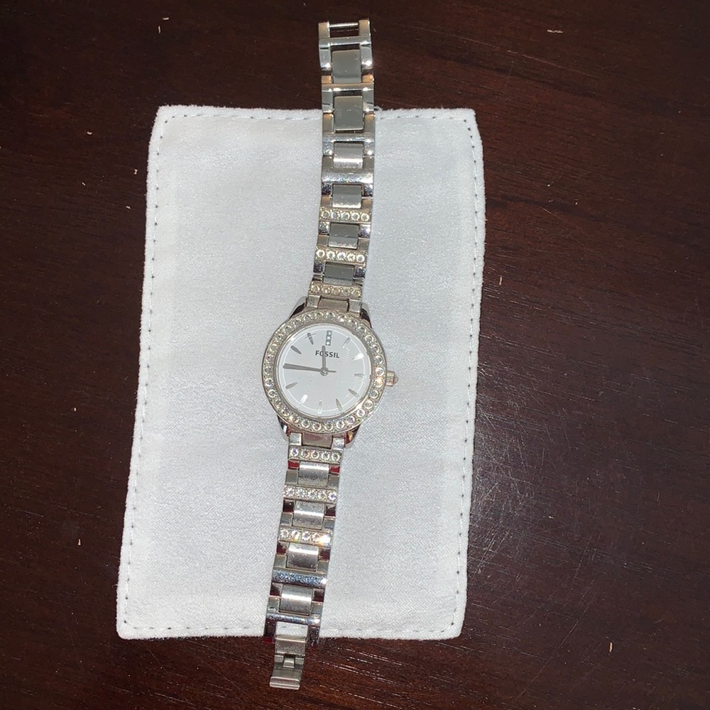 Rhinestone fossil watch